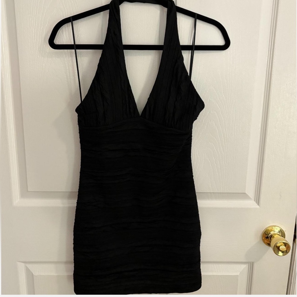 Urban Outfitters Black Halter Bodycon Dress